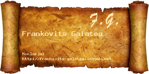 Frankovits Galatea névjegykártya